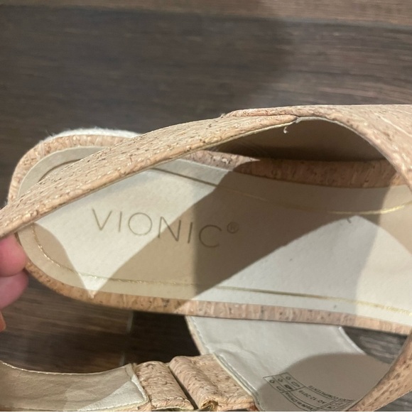 Vionic Brooke Cork Espadrille Wedge Supportive Sandals 10 - Picture 10 of 11